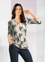Shirt met schitterende all-over print 