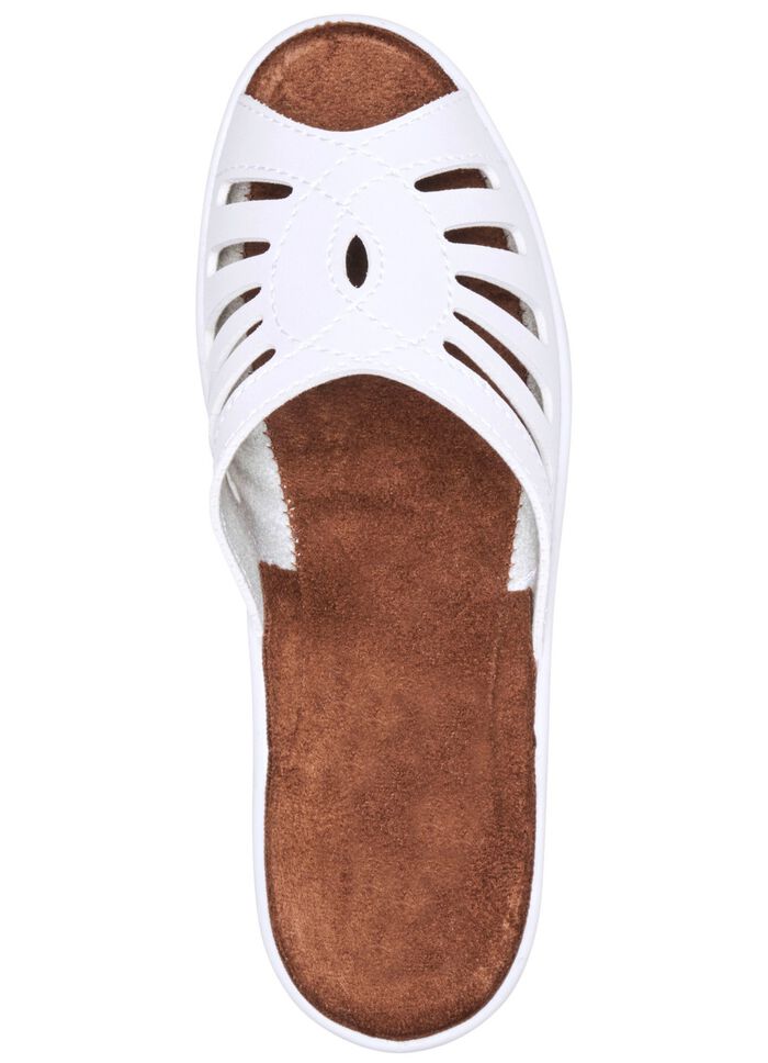 Muiltjes met decoratieve perforaties WIT