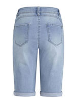 Bermuda's met push-up effect LICHTBLAUW
