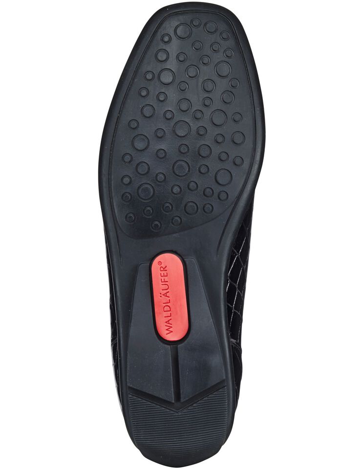 Waldl&auml;ufer, stijlvolle damespantoffels, breedte H, met uitneembaar voetbed ZWART