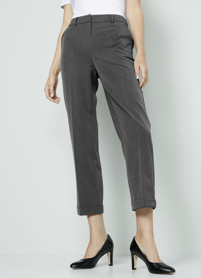 Broek met vaste manchetten ANTHRAZIT