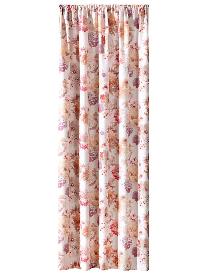 Bloemenmotief over gordijn 