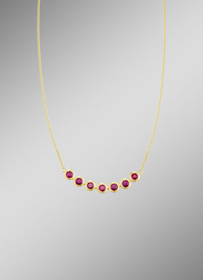 Ketting in goud met robijn 
