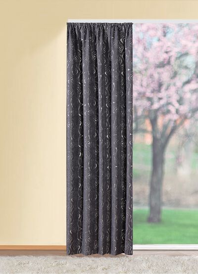 Gordijn met een mooi rozendessin 