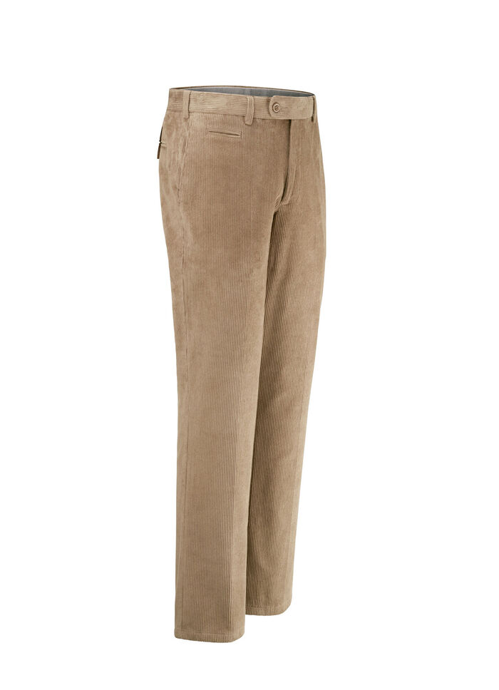 Corduroy broek met elastische tailleband in 3 kleuren CAMEL