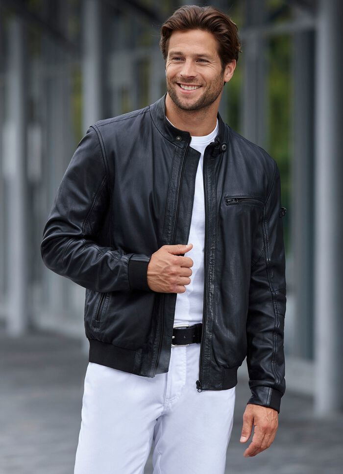 Leren blouson van &ldquo;Cabrini&rdquo; 