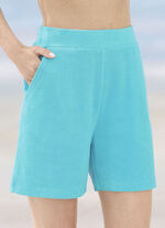Shorts gemaakt van badstof-stretch TÜRKIS