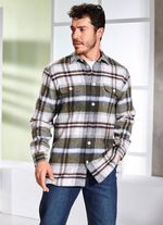 Geruit overshirt KAKI-WOLWIT GERUIT