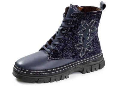 Gemini, modieuze dames enkellaarsjes, winterschoenen, breedte G, met uitneembaar voetbed 
