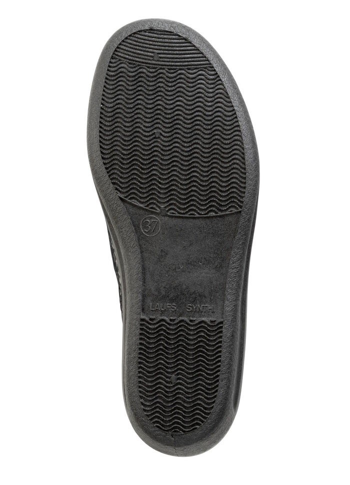 Slippers van fluweel met een print en een luipaarddessin ZWART-BRONS