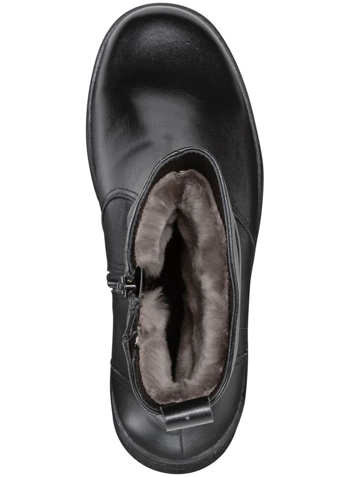 ELENA EDEN, gevoerde dames enkellaarsjes, winterschoenen, breedte H, met lamsvacht 