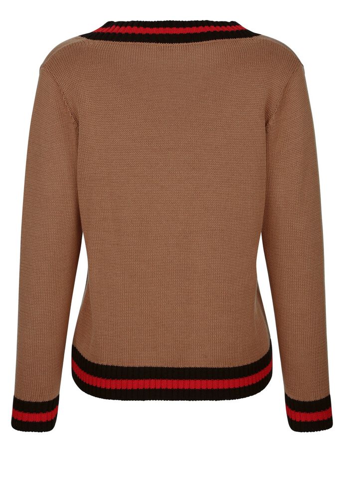 Trui met contrasterende strepen 