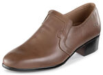 Slippers gemaakt van rundnappaleer COGNAC