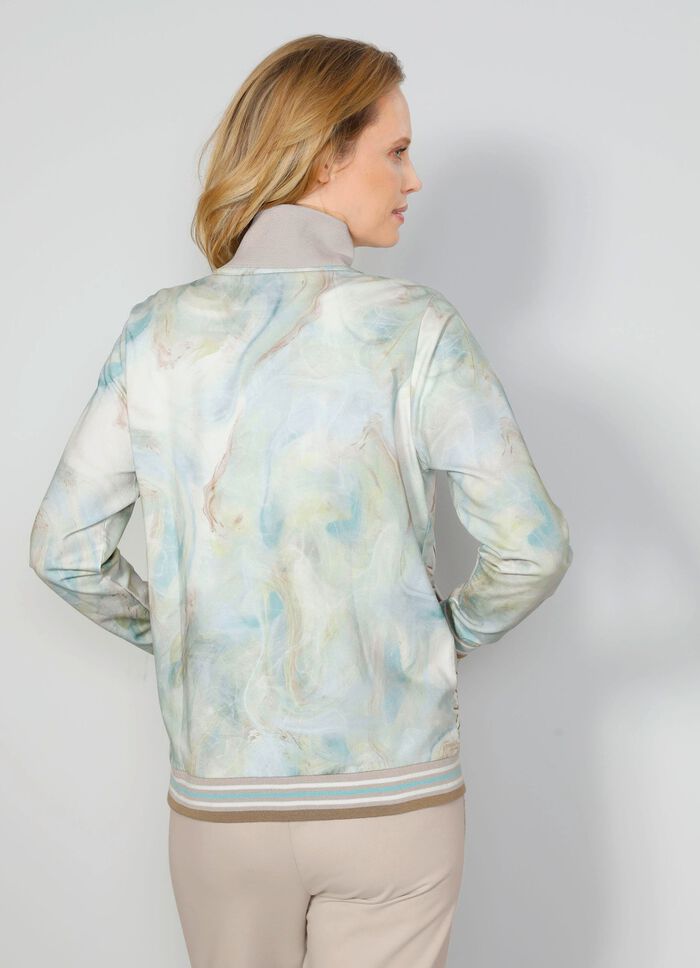 Sweatvest met bloemmotief 