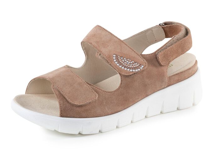 Ranger sandaal gemaakt van su&egrave;de leer 