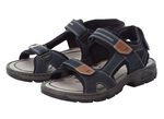 Rieker, klassieke heren trekkingsandalen, gemaakt van leer 