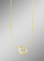 Harthanger met synth. zirkonia en ankerketting 
