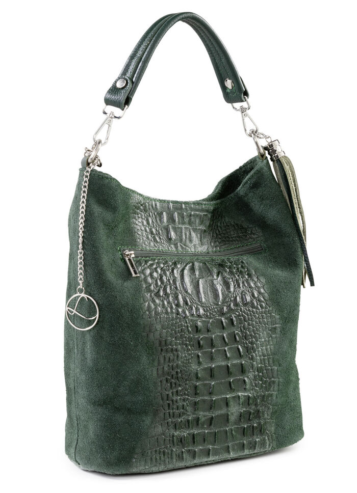 Laurina tas gemaakt van kalfssuède DENNENBOOM