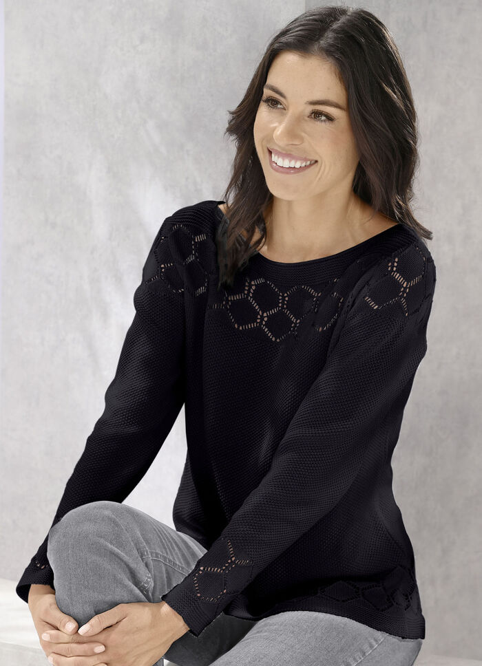 Trui gemaakt van duurzaam gerecycled katoen SCHWARZ