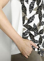 Shirt met bladprint 