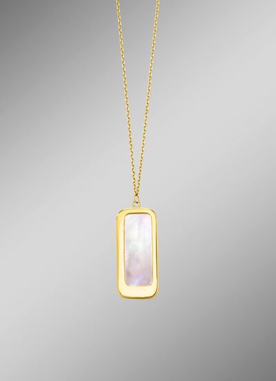 Ketting met echte parelmoer 