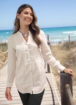 Tuniek met oprolmouwen 