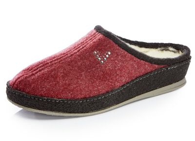 Ademende damespantoffels, met nieuwe wol 