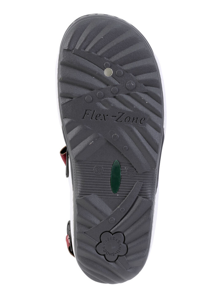 ELENA EDEN, sportieve dames trekkingsandalen, breedte G, met klittenbandsluiting BLEU-WEISS-ROT