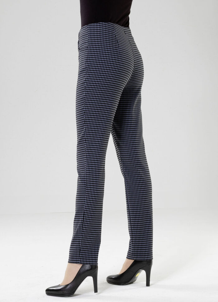 Broek met trendy pied-de-poulemotief BLAU-SCHWARZ