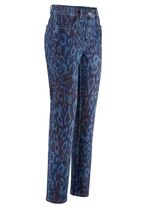 Jeans met trendy dierenbontdessin 
