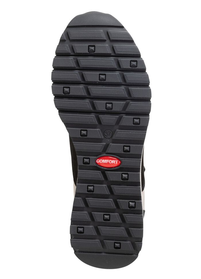 ELENA EDEN, trendy damessneakers, breedte G, met uitneembaar voetbed ZWART-KIEZEL