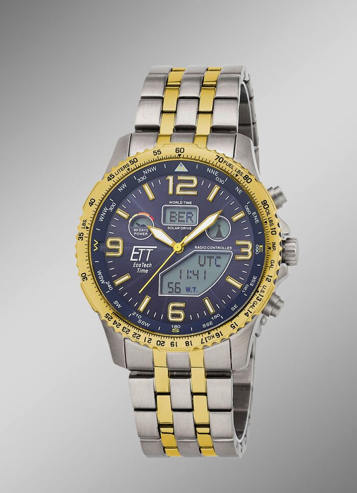 ETT Professional radiogestuurd herenhorloge op zonne-energie 