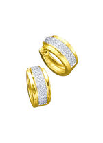 Creoolse klapoorbellen met diamanten 