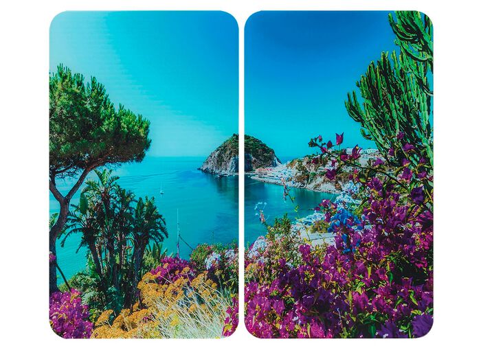 Afdekplaten voor glazen kachel, set van 2 