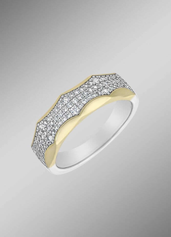 Verfijnd design &ndash; damesring met synthetische zirkonia 