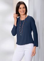 Effen gekleurde tuniek MARINE