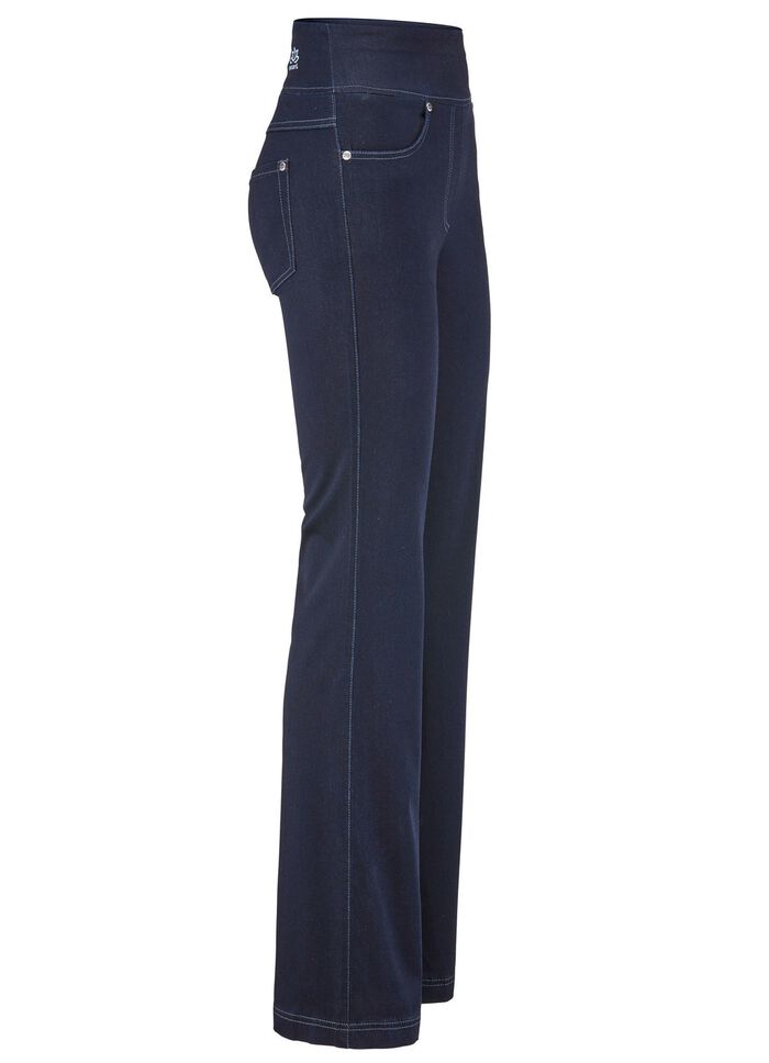 Yogajeans met uitlopende pijpen 