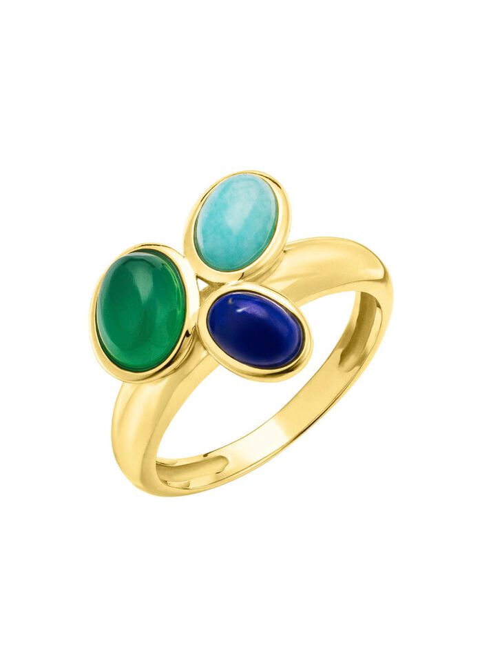 Fascinerende damesring met echte edelstenen 