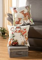 Kussenhoes met betoverende wintertaferelen BOSDIEREN