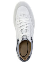 GINO Galante sneakers met contrasterende bies en decoratieve perforatie WIT