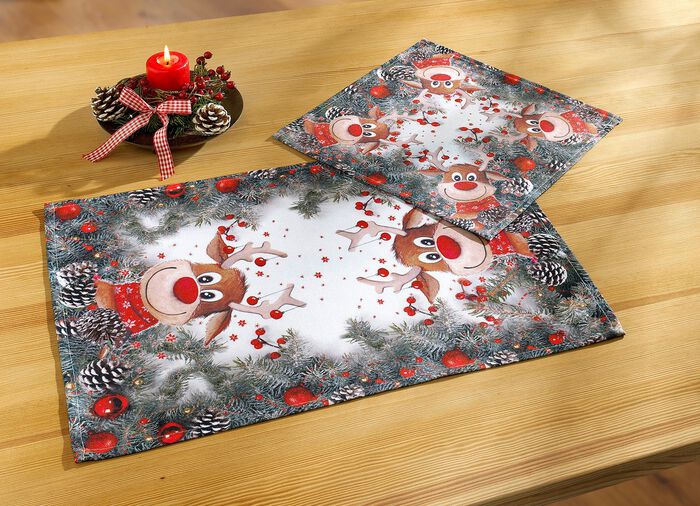 Tafel- en raamdecoratie met grappig elandmotief 