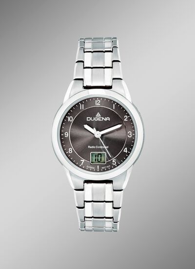 Radiogestuurd dameshorloge met titanium kast 