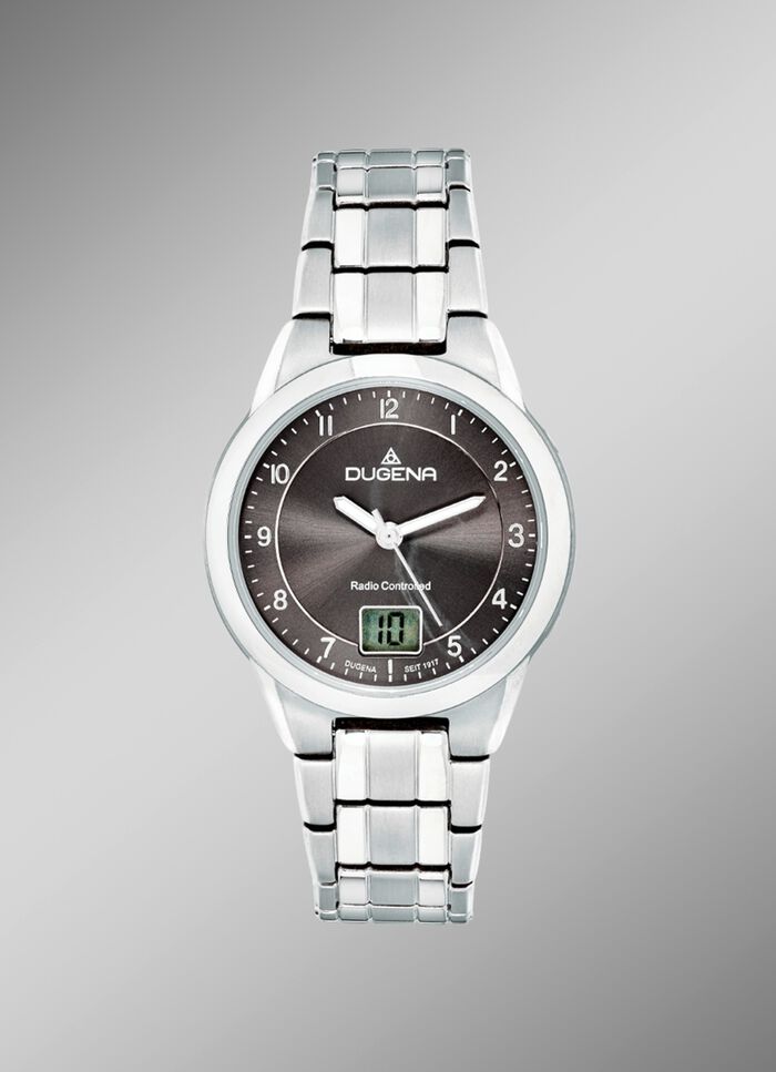 Radiogestuurd dameshorloge met titanium kast 
