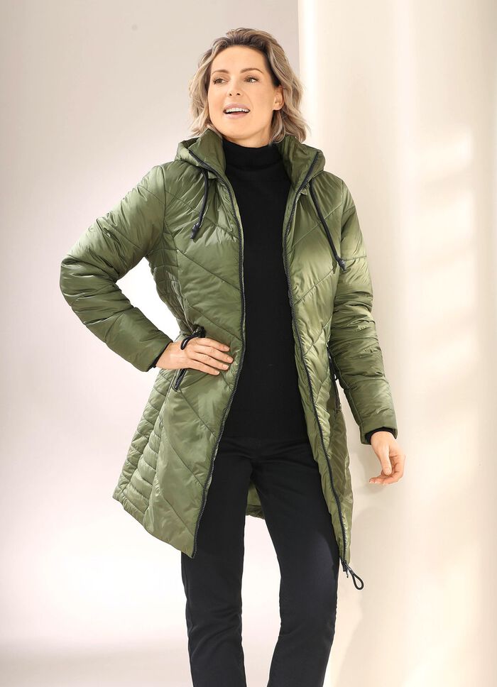 Korte mantel met 2-wegrits 