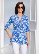 Blousetuniek met opstaande kraag 