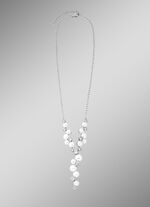 Y-ketting met zoetwaterparels en synthetische zirkonia 
