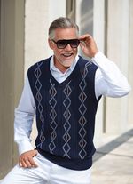 Sweatervest met V-hals in 2 kleuren 