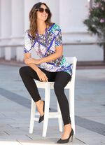 Lang shirt met ronde hals 