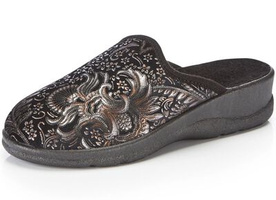 Pantoffels met een bloemmotief 