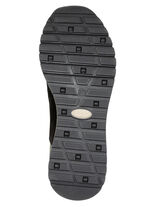 LAURA KENT, stijlvolle damessneakers, breedte G, met uitneembaar voetbed ZWART-BORDEAUXROOD-GOUD